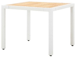 vidaXL Σετ Τραπεζαρίας Εξωτ. Χώρου 5 τεμ. Λευκό Συνθετικό Ρατάν