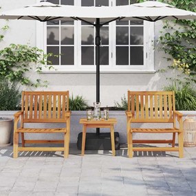 vidaXL Σετ Εξωτερικής Τραπέζης 3 pcs Καφέ Μασίφ ξύλο ακακίας