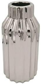 Βάζο Γραμμές 15-00-23724 13,5x27,5cm Silver Marhome Ceramic