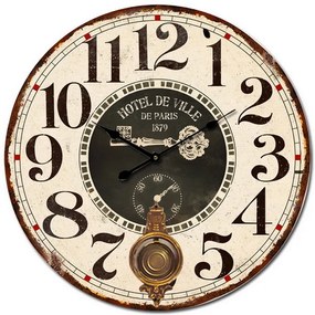 Ρολόι Τοίχου MDF Φ58x4cm - MDF - 14650019