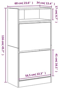 ΠΑΠΟΥΤΣΟΘΗΚΗ ΛΕΥΚΗ 60 X 34 X 116 ΕΚ. ΑΠΟ ΕΠΕΞΕΡΓΑΣΜΕΝΟ ΞΥΛΟ 840015