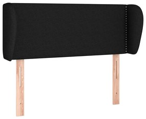 Κεφαλάρι με Πτερύγια Μαύρο 83 x 23 x 78/88 εκ. Υφασμάτινο 3116980