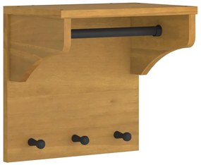 vidaXL Επίτοιχη κρεμάστρα παλτών SANDNES 43x30x42 εκ. Πεύκο μασίφ ξύλο