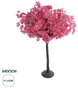 20669 GloboStar® Artificial Garden BOUGAUVILLEA 20669 Τεχνητό Διακοσμητικό Δέντρο με Ανθη Μπουκανβίλιας Φουξ Υ150cm
