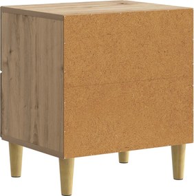vidaXL Κομοδίνο 2 τεμ. Artisan Δρυς 43 x 34,5 x 48 εκ