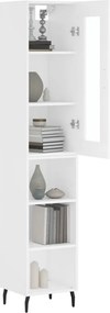 vidaXL Ντουλάπι Λευκό 34,5 x 34 x 180 εκ. από Επεξεργασμένο Ξύλο