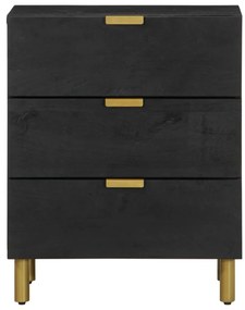 vidaXL Κομοδίνο Μαύρο 50x33x62 εκ. από Επεξεργασμένο Ξύλο