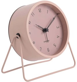 Ρολόι Επιτραπέζιο - Ξυπνητήρι Stark KA5952PI Φ13,5x6,5x13cm Matt Faded Pink Karlsson Μέταλλο