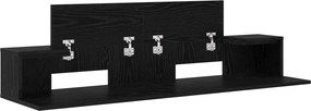 vidaXL Γραφείο Στούντιο Μαύρη Δρυς 130 x 36 x 19,5 εκ.