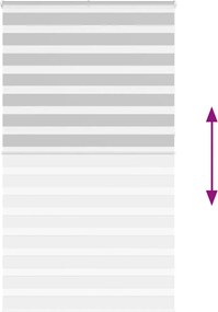 vidaXL Ζέβρα τυφλή Ανοιχτό Γκρι Πλάτος υφάσματος 130,9 εκ. Πολυεστέρας