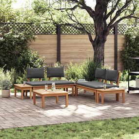 vidaXL Σετ Παγκάκι Κήπου 3 pcs Καφέ, Γκρί Πολυ rattan, βαμμένο ατσάλι