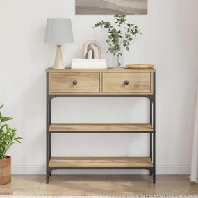vidaXL Τραπέζι Κονσόλας με συρτάρι artisan δρυς 72.5 x 25 x 75 εκ