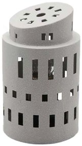 Βάση Ρεσώ Piza 033246 10,3x10,3x16,5cm White Μέταλλο,Γυαλί