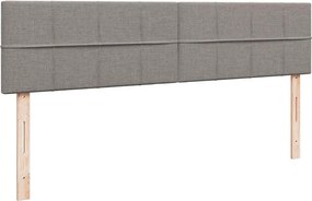 vidaXL Οθωμανικό κρεβάτι με στρώματα Taupe 180x200cm ύφασμα