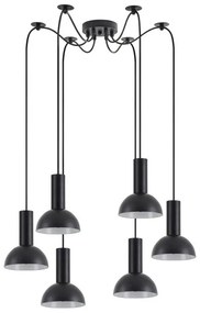 Κρεμαστό Φωτιστικό Οροφής 6xE27 Μαύρο Adept Tube 77-8555 Homelighting-77-8555-Μαύρο 77-8555