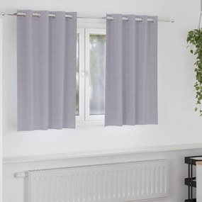 vidaXL Κουρτίνες 2 pcs Μεταλλικό Γκρι 140 x 140 cm Πολυεστέρας