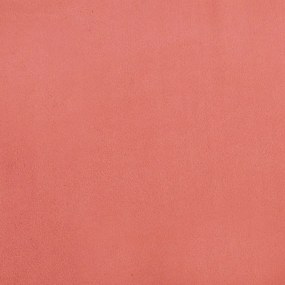Σκαμπό με Ξύλινα Πόδια Ροζ Βελούδινο - Ροζ