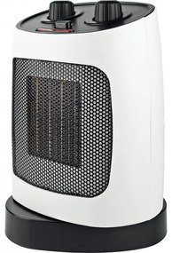 Κεραμική θερμαντική σόμπα ELITE ECH-1374, 2000W, Έως 20 m2, 2 στάδια, Ταλάντωση, Φωτεινή ένδειξη, Προστασία από ανατροπή, Λευκό/μαύρο