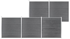 vidaXL Πάνελ Περίφραξης Γκρι 872 x 186 εκ. από WPC