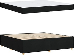 vidaXL Σκελετός Κρεβατιού με στρώμα Μαύρο 200 x 200 cm ύφασμα