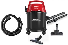 Heinner HVC-MWD1400P-BK Σκούπα Υγρών / Στερεών 1400W με Ανοξείδωτο Κάδο 15lt