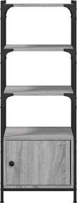 vidaXL Βιβλιοθήκη 3 Επιπέδων Γκρι Sonoma 41x30x109,5 εκ. Επεξεργ. Ξύλο