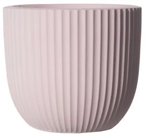 Supergreens Γλάστρα Πήλινη Στρογγυλή "Stripe" Ροζ S 28x28x25 εκ.