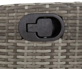 vidaXL Σετ Τραπεζαρίας Κήπου 7 τεμ. Γκρι Συνθ. Ρατάν με Μαξιλάρια