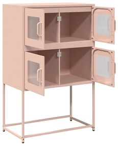 vidaXL Highboard Ροζ 68x39x107 cm Ατσάλι