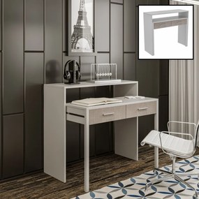 Κονσόλα - Γραφείο εργασίας Nena Megapap χρώμα λευκό 99x36/58x88εκ.-GP052-0134,1
