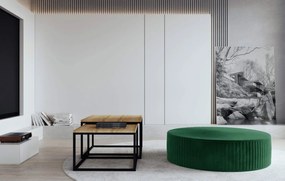 Πουφ Rallou-Petrol - 73.00Χ73.00Χ27.00cm