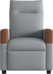 vidaXL Πολυθρόνα Ανακλινόμενη Ανοιχτό Γκρι Υφασμάτινη