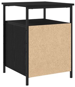 vidaXL Κομοδίνα 2 τεμ Μαύρο Δρυς 44x45x60 εκ Επεξεργασμένο Ξύλο