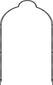 vidaXL Αψίδα Κήπου Μαύρη 150 x 34 x 240 εκ. Σιδερένια