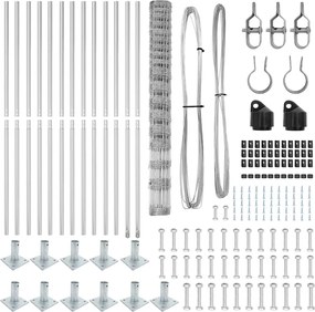 vidaXL Στύλος Περιφράξεων Γαλβανισμένο 25 x 1,5 m Ατσάλι