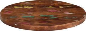vidaXL Επιφάνεια Τραπεζιού Στρογγυλή Ø60x2,5εκ Μασίφ Ανακυκλωμένο Ξύλο