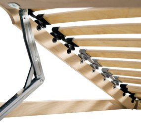 vidaXL Βάση κρεβατιού με λάμες Καστανό 80 x 190 cm Ξύλο και Πλαστικό