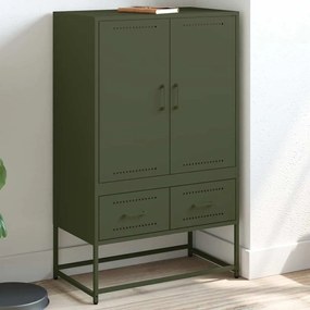 vidaXL Ντουλάπι Πράσινο Λαδί 68x39x111,5 εκ. από Ατσάλι