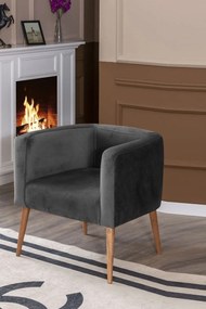Stewehome Πολυθρόνα με πόδια από ξύλο 60x55x55 cm