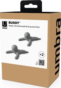 Σετ 2 Στοπ Πόρτας Umbra Buddy Γκρι 1013767-149