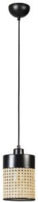 Φωτιστικό Οροφής Zeus 941RTN1192 Φ14x70cm 1xE27 40W Black-Natural Opviq