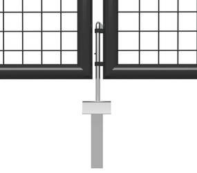 vidaXL Πόρτα Κήπου Ατσάλινη 350x100 εκ. Ανθρακί