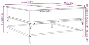 ΤΡΑΠΕΖΑΚΙ ΣΑΛΟΝΙΟΥ ΓΚΡΙ SONOMA 95X95X45 ΕΚ ΕΠΕΞ ΞΥΛΟ + ΜΕΤΑΛΛΟ 3217067