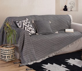 Ριχτάρι Τριθέσιου Zackren Black/Natural 180x300 Nef-Nef Homeware