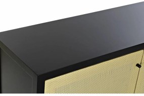 Σκευοθήκη DKD Home Decor   Μαύρο Φυσικό ρατάν Έλατο 120 x 38 x 76 cm