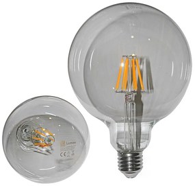 Adeleq Led Λάμπα Cog Globe Φ125 Διάφανο Ε27 8W 230V Θερμό 13-271125800