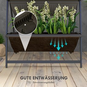 Plant Stairs Flower Stairs Ράφι φυτών Stackable Weather Resistant 76cm x 79cm x 162cm Καφέ