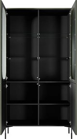 Βιτρίνα Sorena Λαδί 104x200x45cm με τζάμι - BOG4589