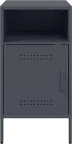 vidaXL Κομοδίνο Ανθρακί 36x39x68 εκ. από Χάλυβα