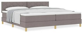 vidaXL Κρεβάτι box spring με στρώμα Taupe 200 x 200 cm ύφασμα
